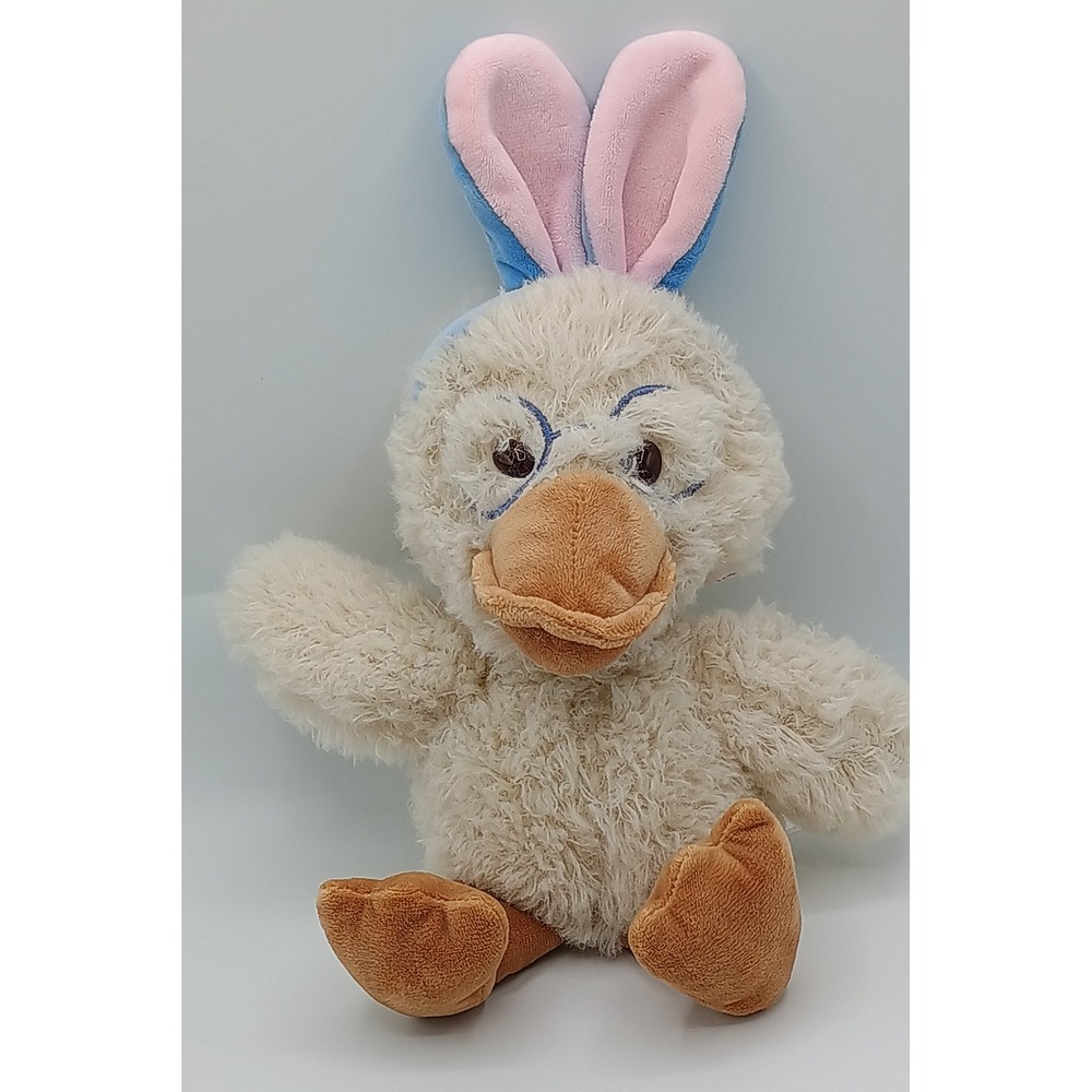 12" Walmart 2025 Soft PLUSH Bunny Ears Duck w/ Blue Glasses B4